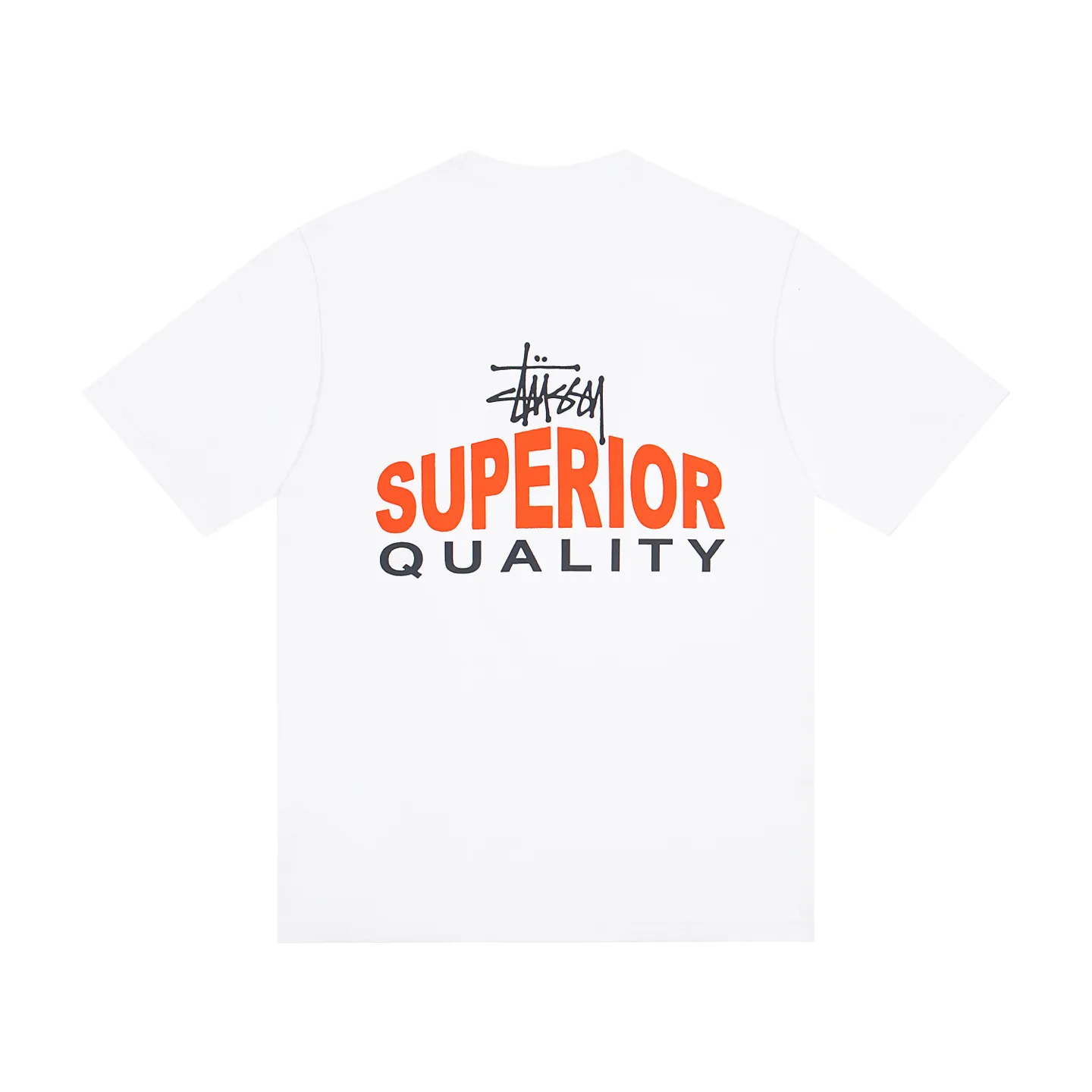 XY 139# P55 （ Quality ） Stussy SUPERIOR QUALITY TEE logo Versatile T Same Style ：Black White Size：S M L XL ： 260 ：